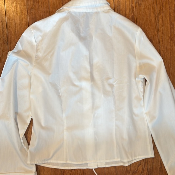 A&F Long-Sleeve Poplin Tie-Front Shirt XS - Picture 5 of 7